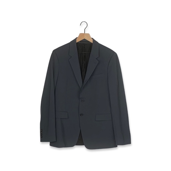 Theory Gray Wool Stretch Two Button Blazer Sports Coat Suit Jacket - Picture 1 of 8